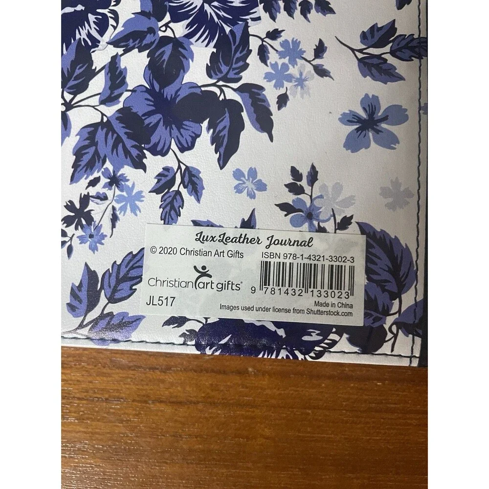 Christian Arts Gifts Journal Blue Floral Sealed New Psalm 46:10 Be Still …